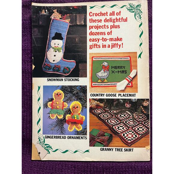 Christmas Crocheted pattern book 1989 - Picture 2 of 15